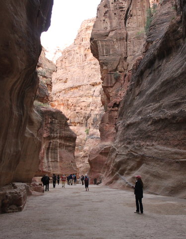 Rock formations with natural colors and textures.