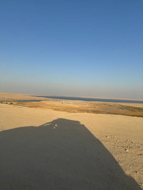 Desert landscape with shadows.