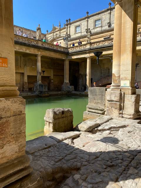 Roman Bath with visitors exploring