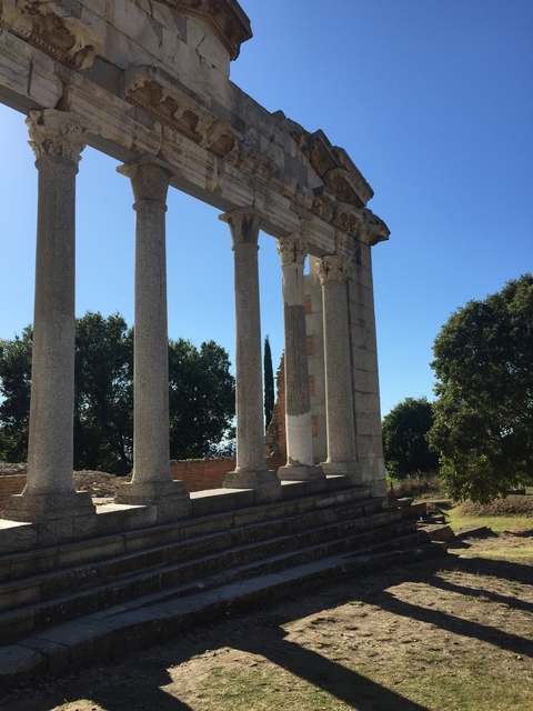 Ancient columns from a historic site.