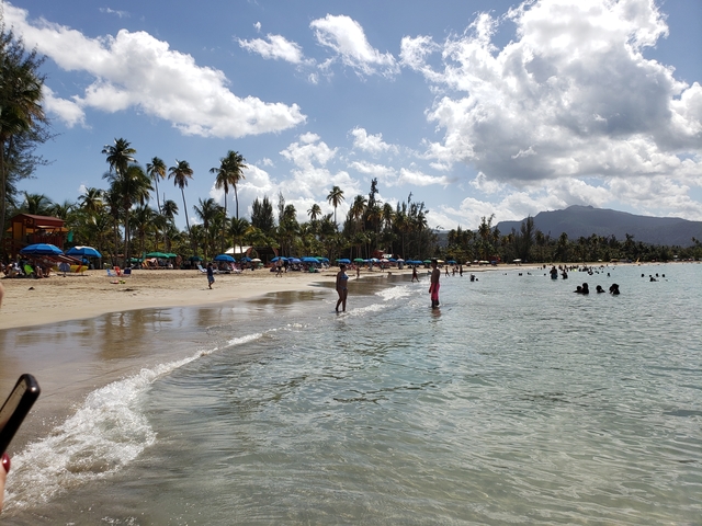 A beach filled with people enjoying the sun and sea.