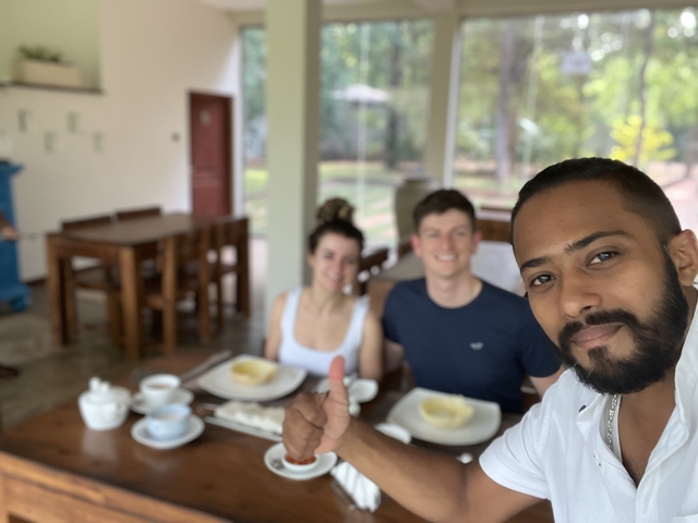 A group of friends dining together indoors.