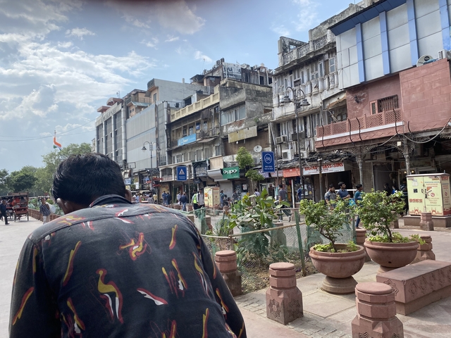 Street view with buildings and people.