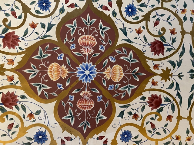 Colorful floral pattern art.