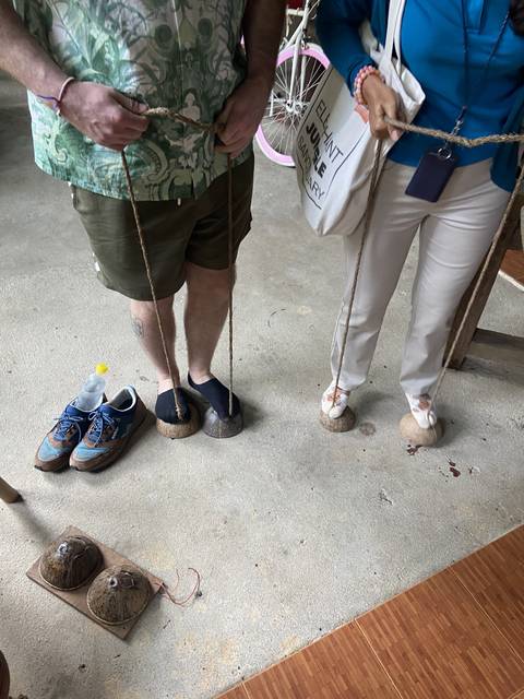 People standing in a market environment.