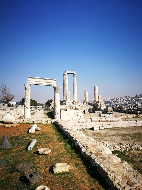 Ancient ruins in a historical site.