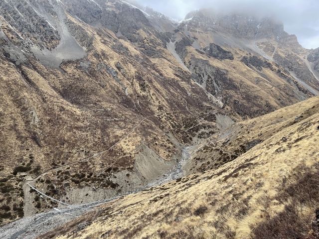 Remote mountainous landscape with paths visible.