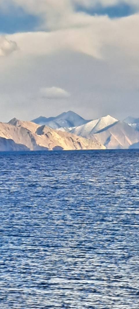 Mountainous landscape with a large lake.