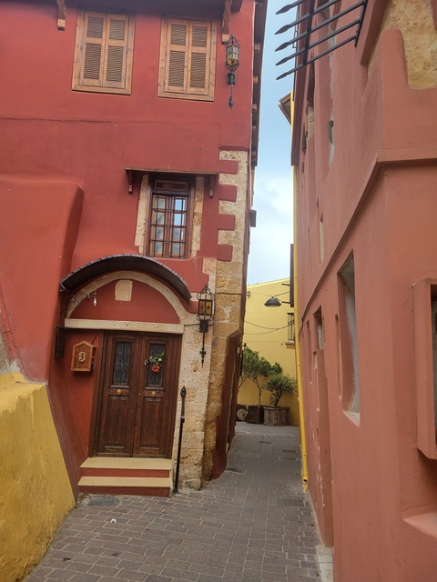Colorful alleyway in an old town