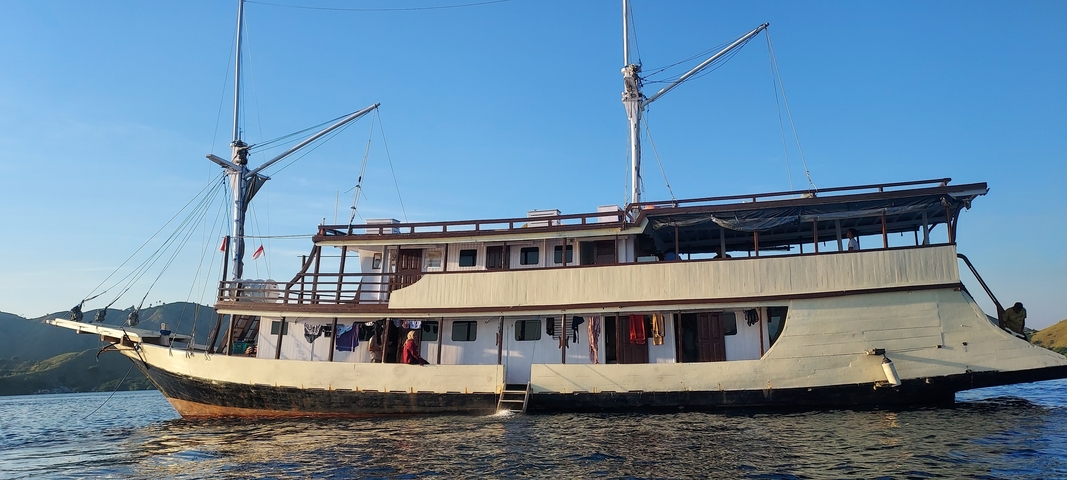 Sailing boat on a calm sea.