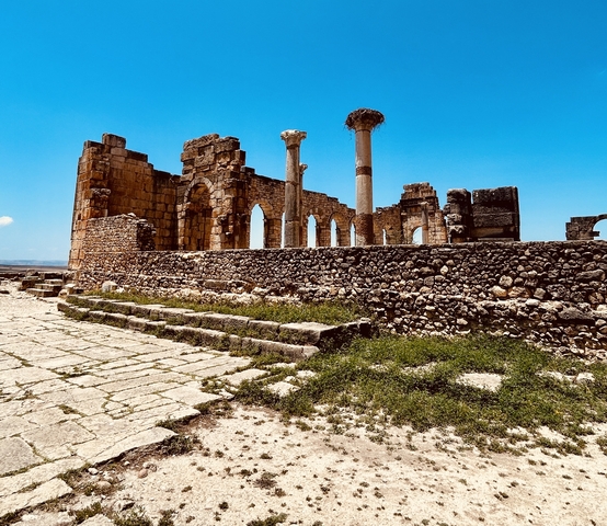 Ruins of ancient Roman architecture.