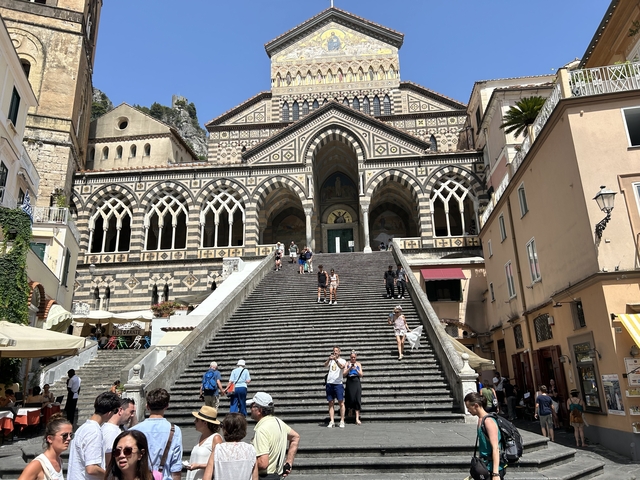 Staircase leading up to the Amalfi Cathedral.