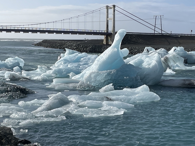 Icebergs in Jokulsarlon Glacier Lagoon, Iceland.