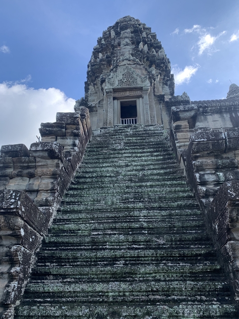 Ancient temple stairs leading upwards.