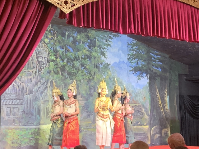 Cultural performance with traditional costumes.