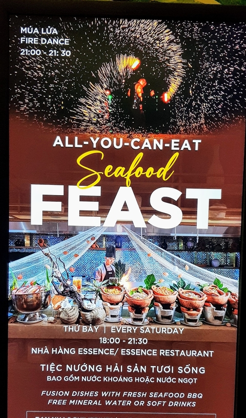 Advertisement for a seafood feast