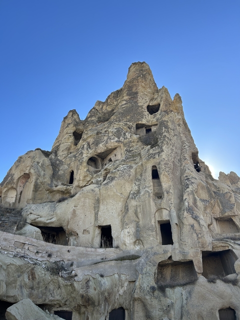 Rock formation with cave-like structures