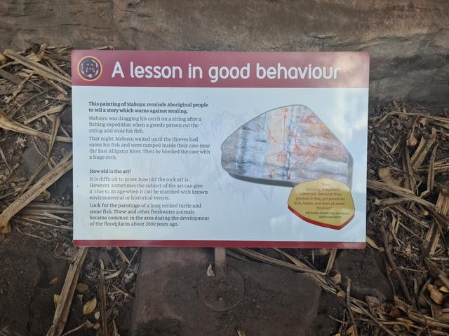 Historical sign about Aboriginal culture.