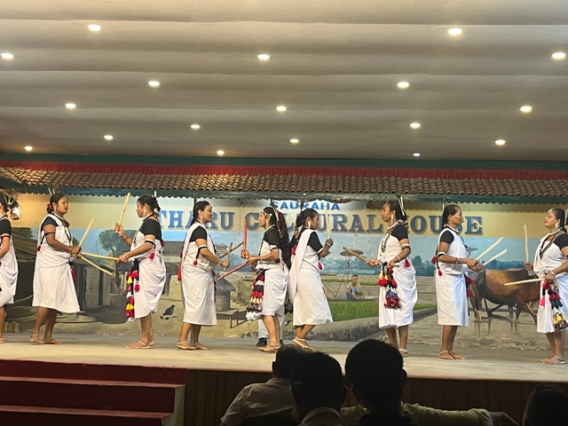 Group of women performing a traditional dance.
