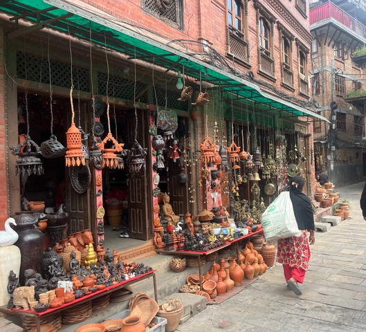 Craft shop displaying various souvenirs and crafts.