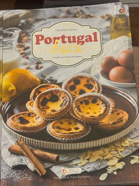 Plate of traditional Portuguese egg tarts (pastéis de nata).