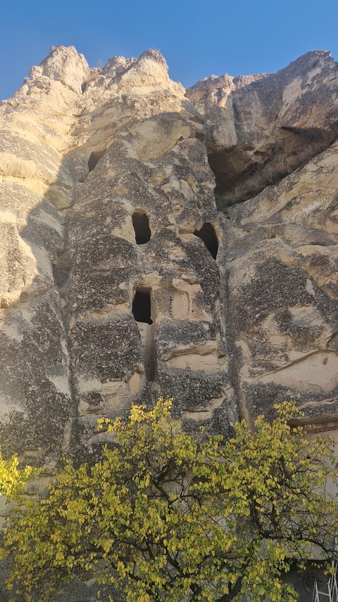 Rock formations with ancient carvings