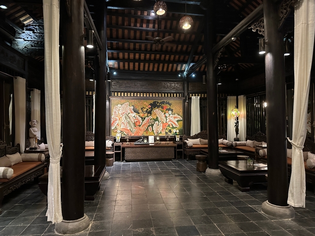 Elegant seating area with traditional decor indoors.