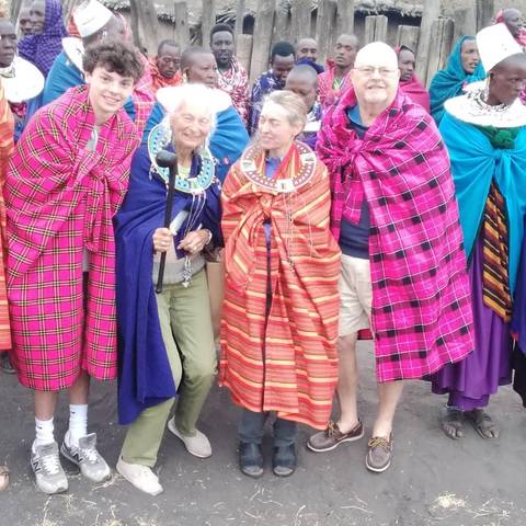 A group of people dressed in colorful traditional attire.