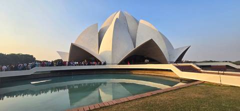 The Lotus Temple in New Delhi.