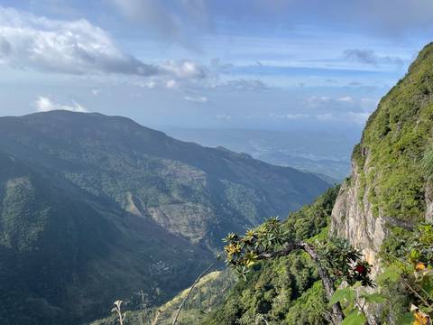 Stunning mountain view with clear skies.
