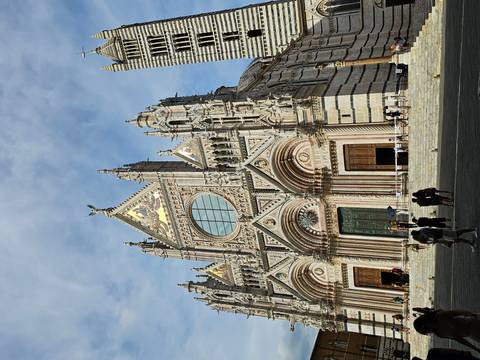 Siena Cathedral with ornate front facade.