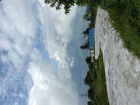 Mountain view with clouds and sky