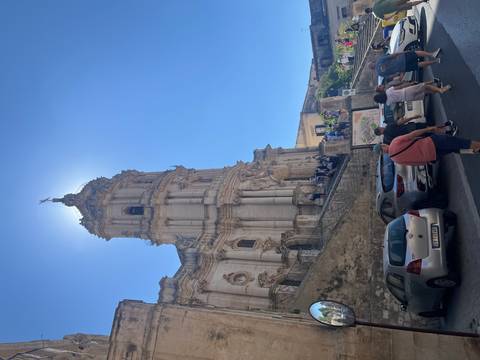 View of ancient brick ruins.