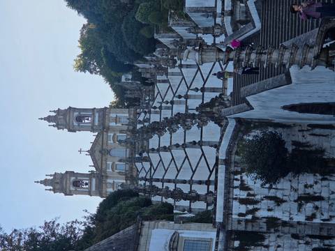 Long baroque stairway leading up to the twin-towered Bom Jesus do Monte sanctuary.
