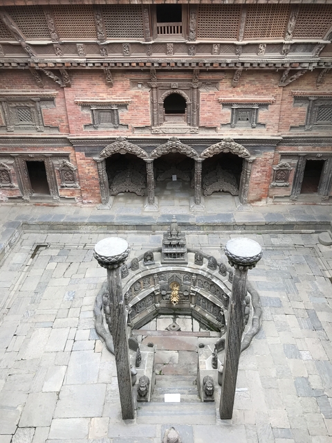Ornate carvings on a historic facade.