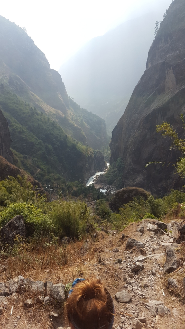 Gorge profonde avec une rivière qui coule en contrebas, entourée de verdure.