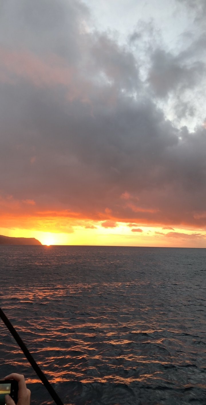 Coucher de soleil sur l'océan.