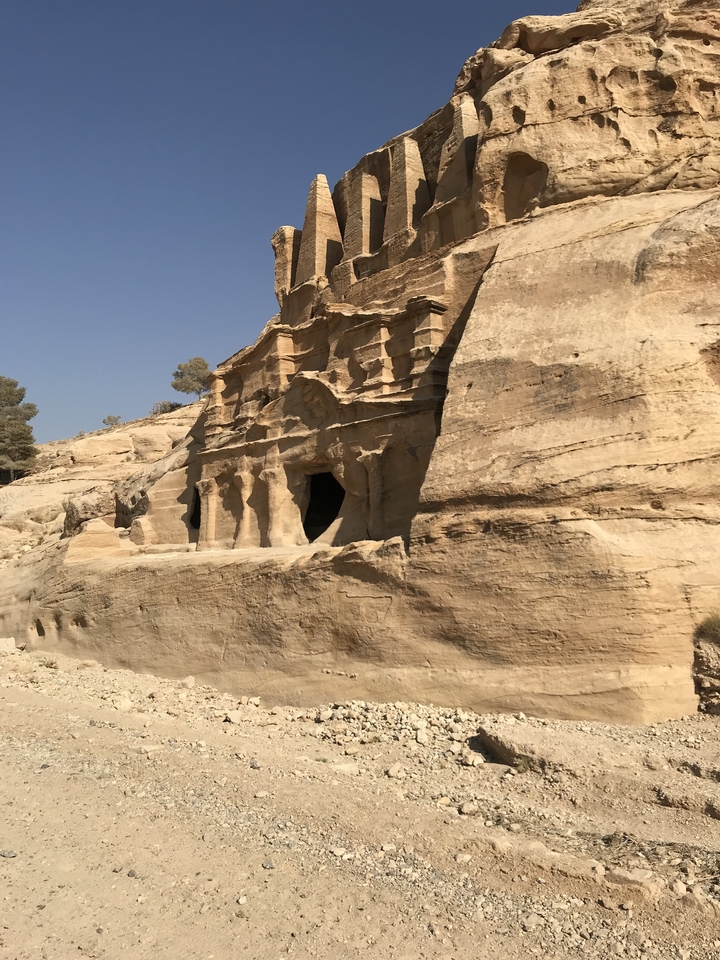 Rock-cut architecture in a historical region.