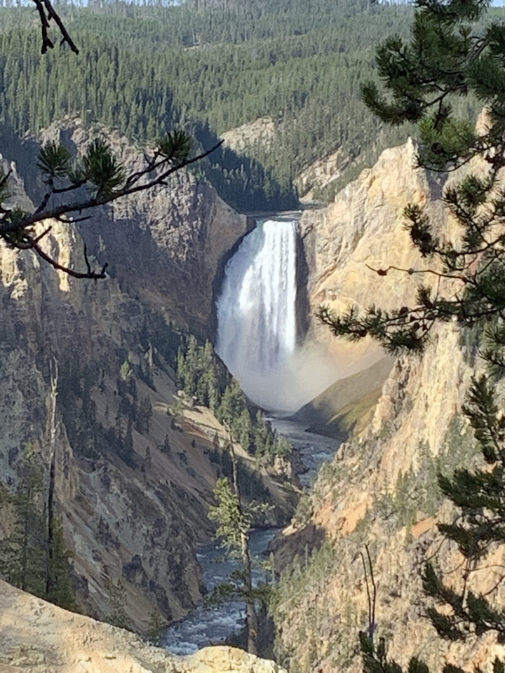 Cascade dans le parc national de Yellowstone.