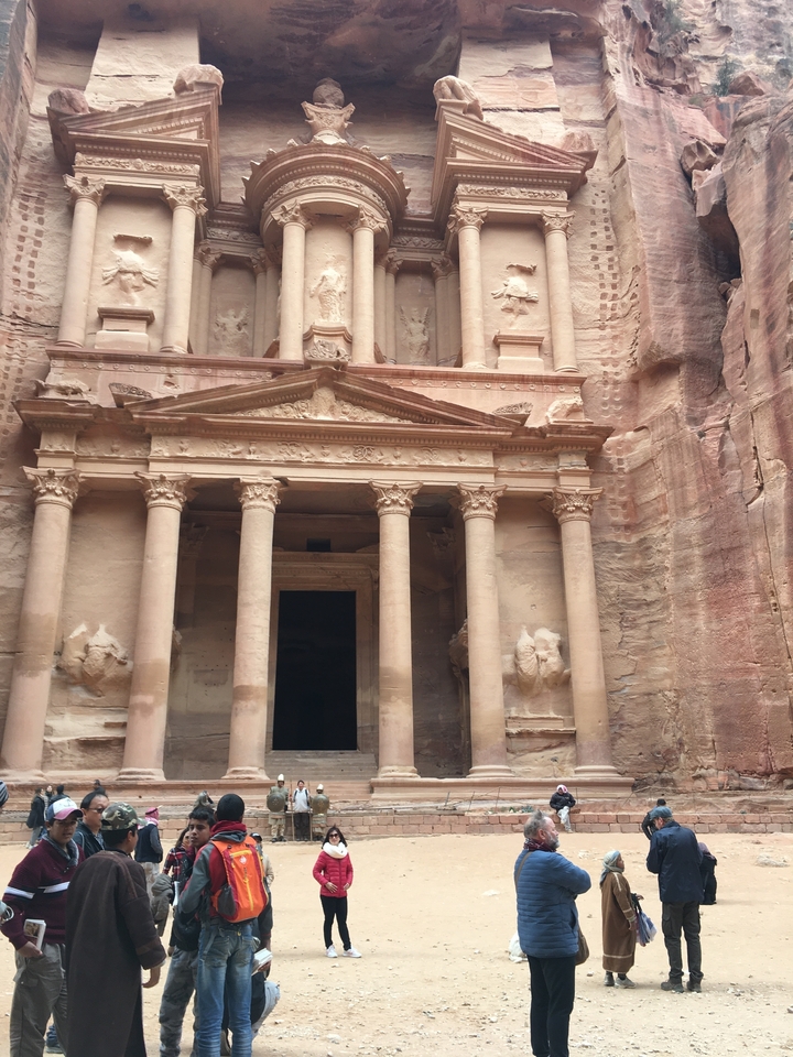 Vue du Trésor à Pétra.