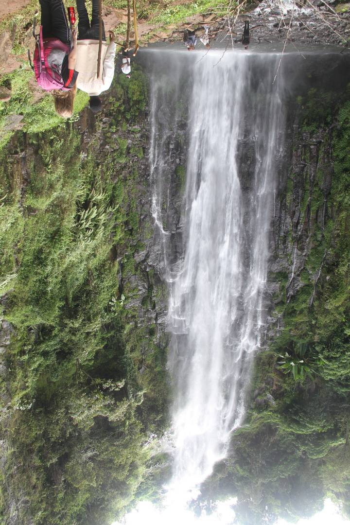 Vue de la cascade de Materuni dans un paysage luxuriant.