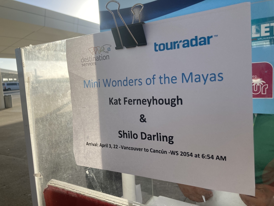 Tourradar travel itinerary signage.