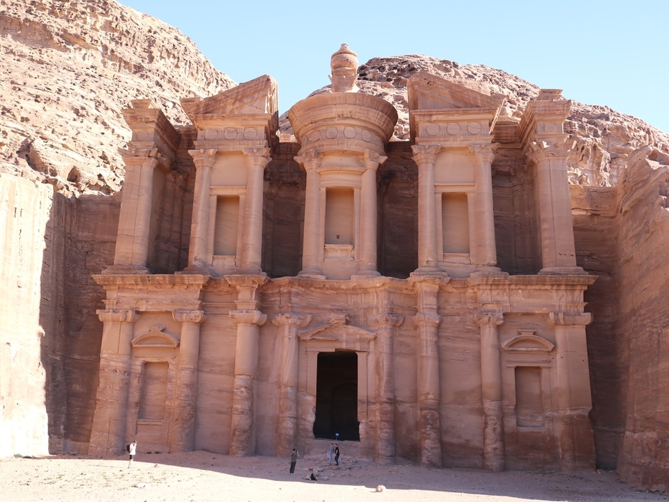 Le Trésor de Pétra sculpté dans le grès rouge