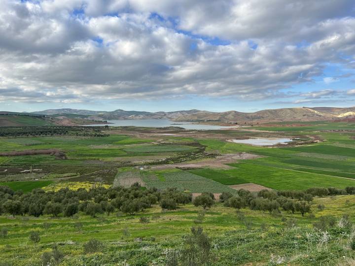 Vast green landscapes with lakes