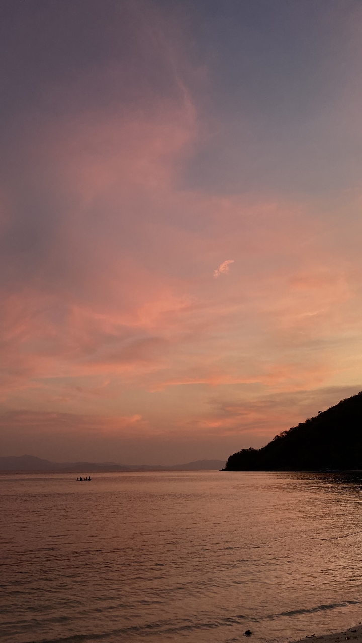 A sky filled with colorful hues of sunset.