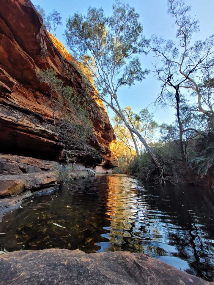 Ruisseau qui traverse un canyon pittoresque.