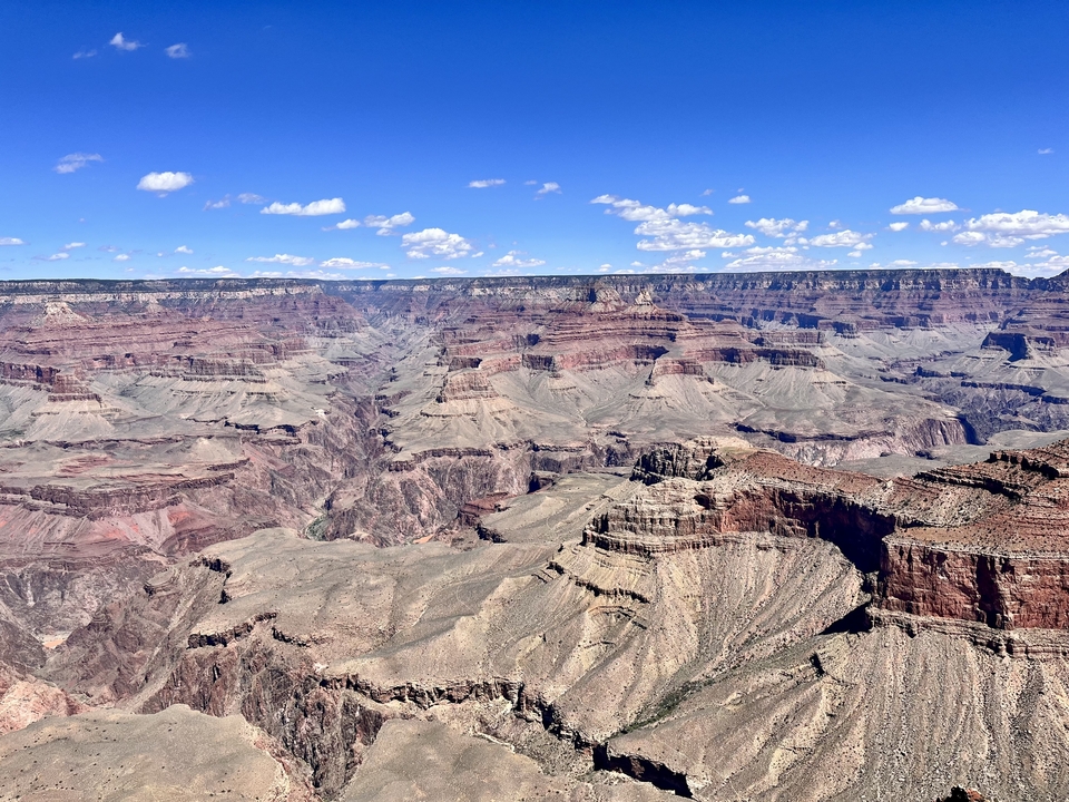 Grand Canyon with vast layers of rock formations.