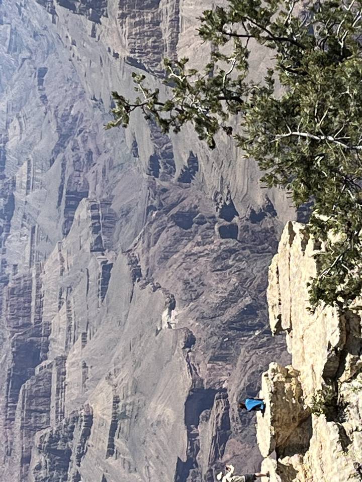 Tourists at a scenic overlook.