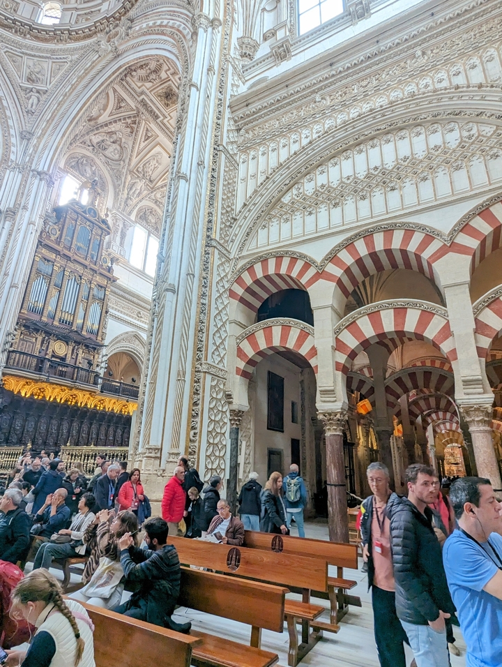 Arcs complexes à l'intérieur d'une cathédrale ou d'une mosquée