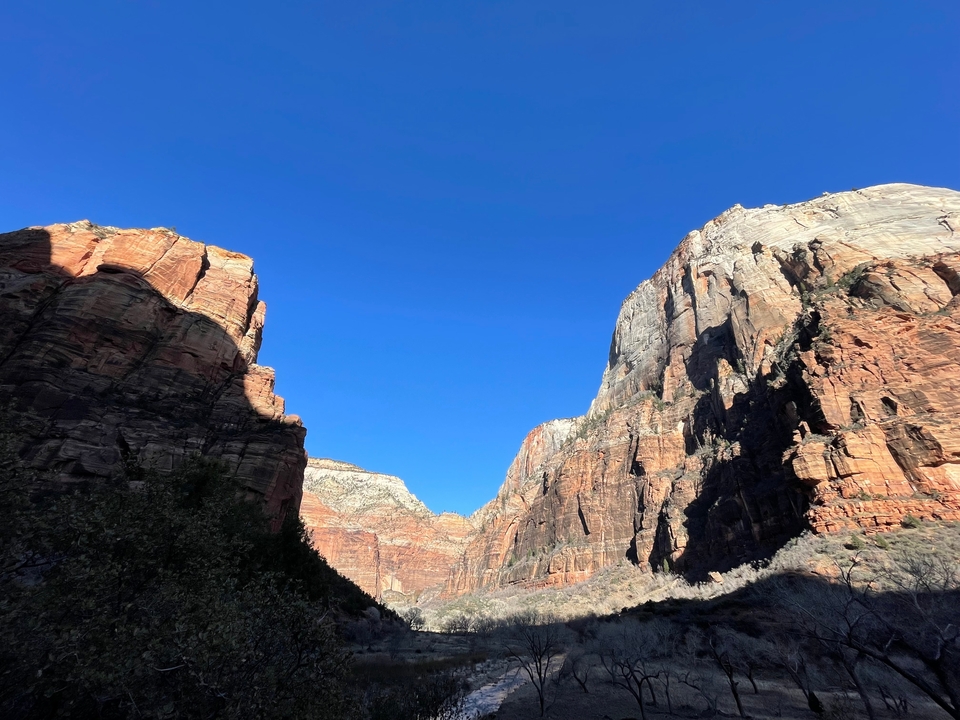 Falaises spectaculaires dans le parc national de Zion.